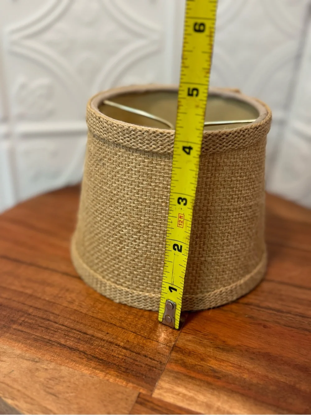 Neutral Burlap Lamp Shade -